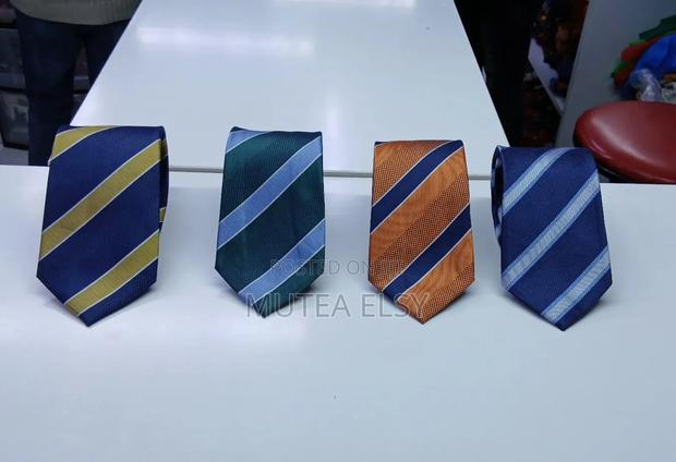 Green Orange Stripped Executive Tie Sets - main view