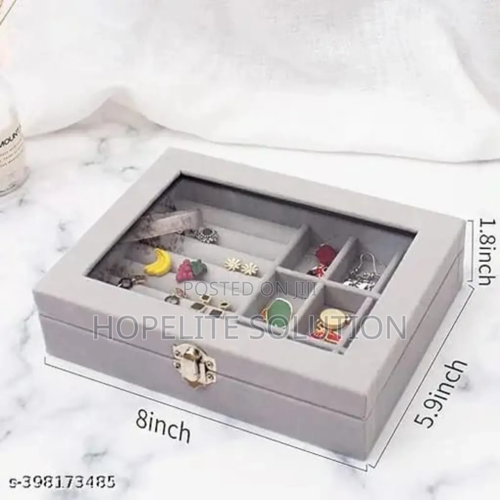 Velvet Jewelry Organizer Box
