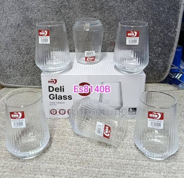 Ribbed Oval Glass