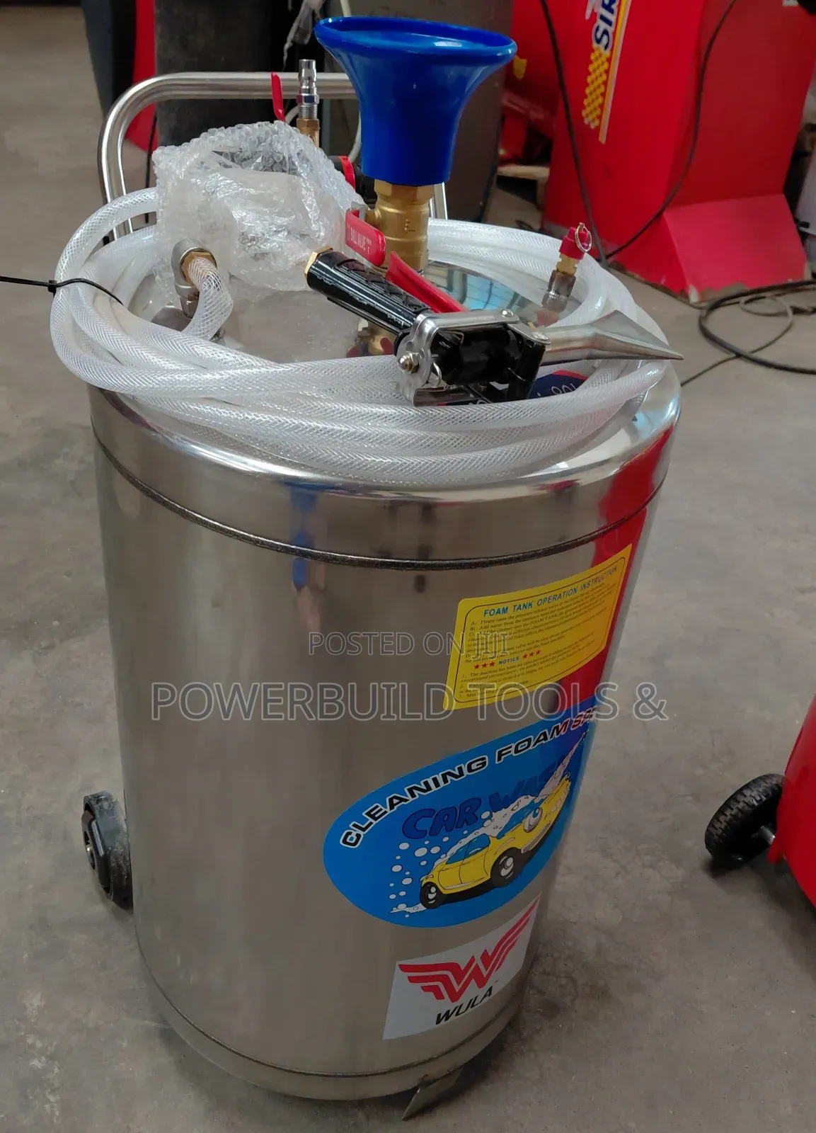 80l Stainless Steel Foam Dispenser For Exquisite Carwash Cleaning