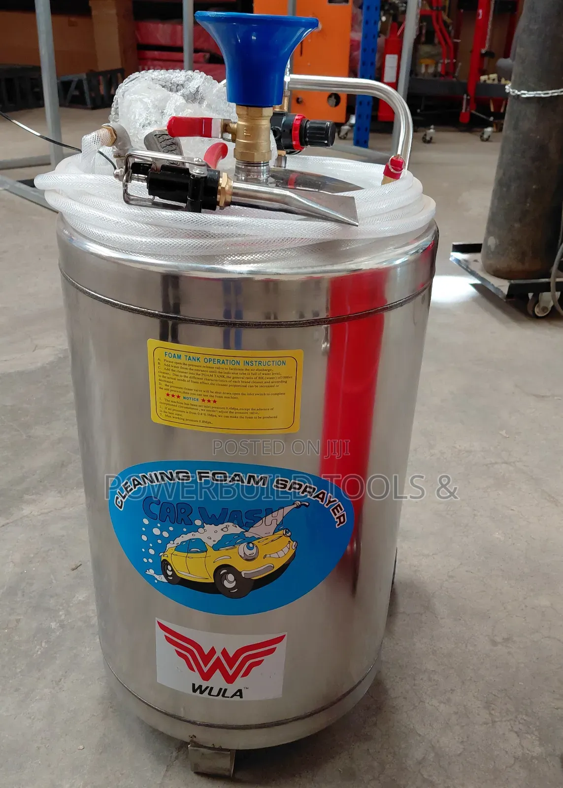 80l Stainless Steel Foam Dispenser For Exquisite Carwash Cleaning