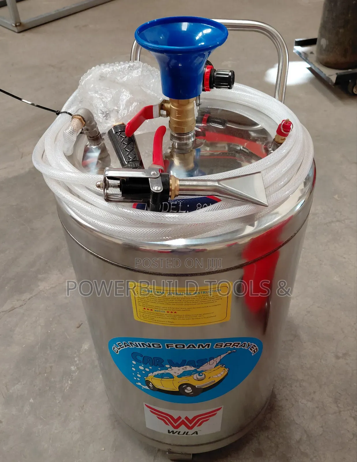 80l Stainless Steel Foam Dispenser For Exquisite Carwash Cleaning