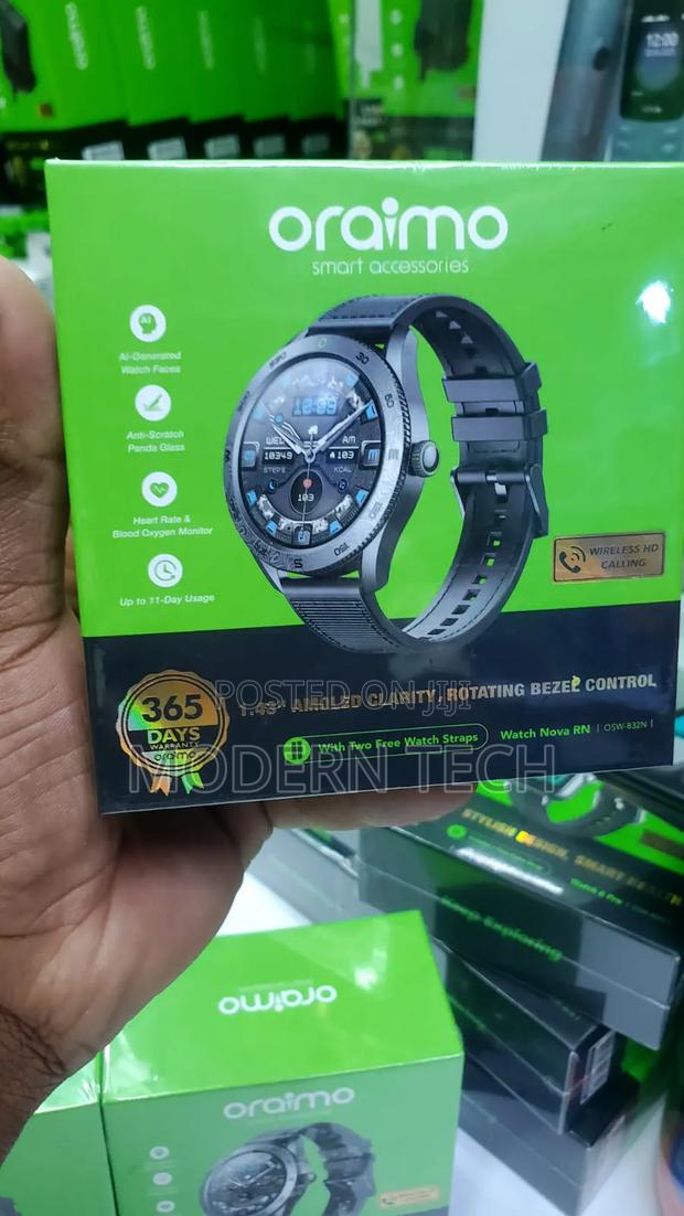 Oraimo Watch Nova Rn 1.43'' Amoled Rotating Bezel Control Smart Watch