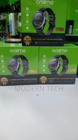 Oraimo Watch Nova Rn 1.43'' Amoled Rotating Bezel Control Smart Watch.