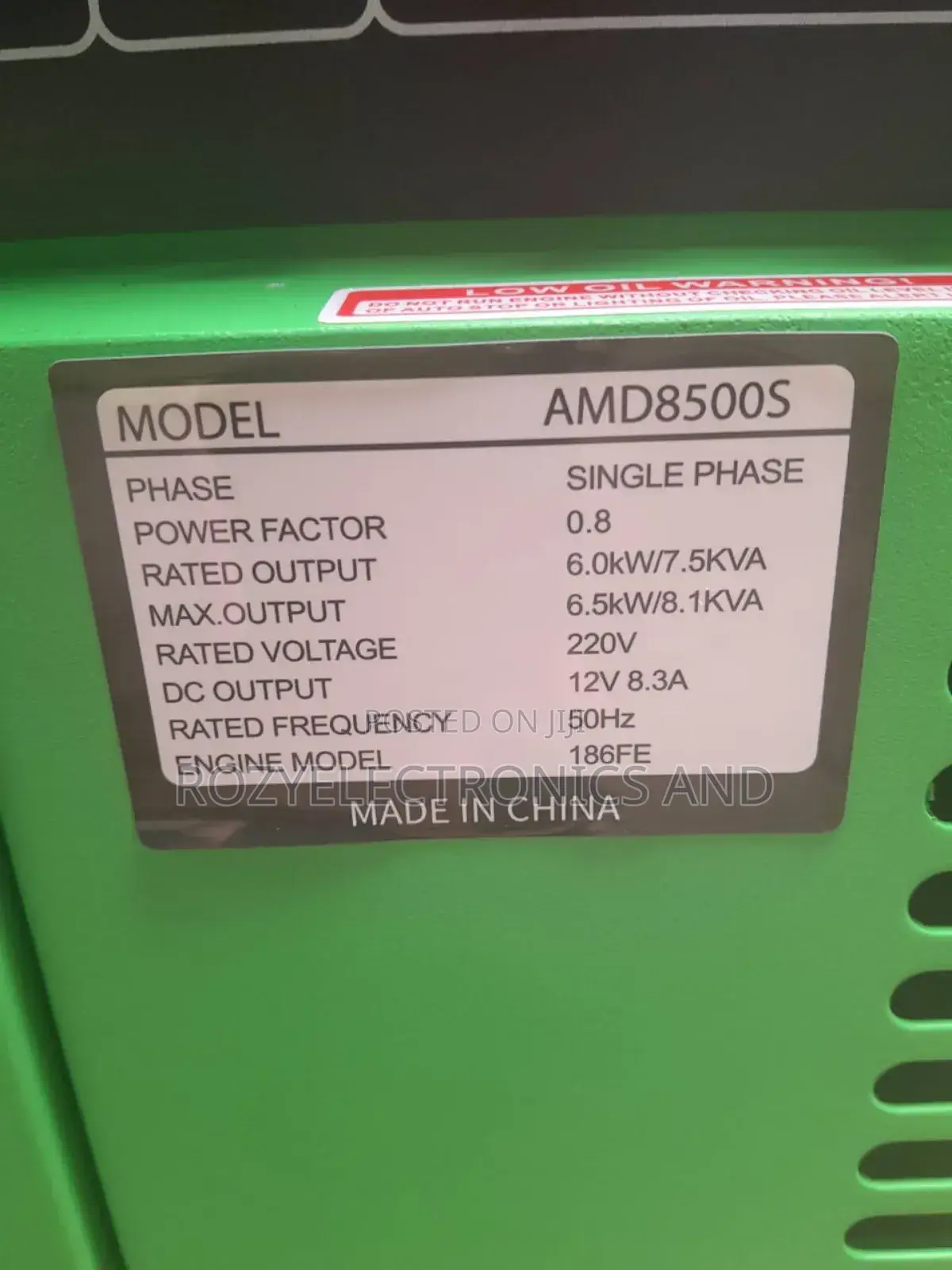 Silent Diesel Single Phase Generator