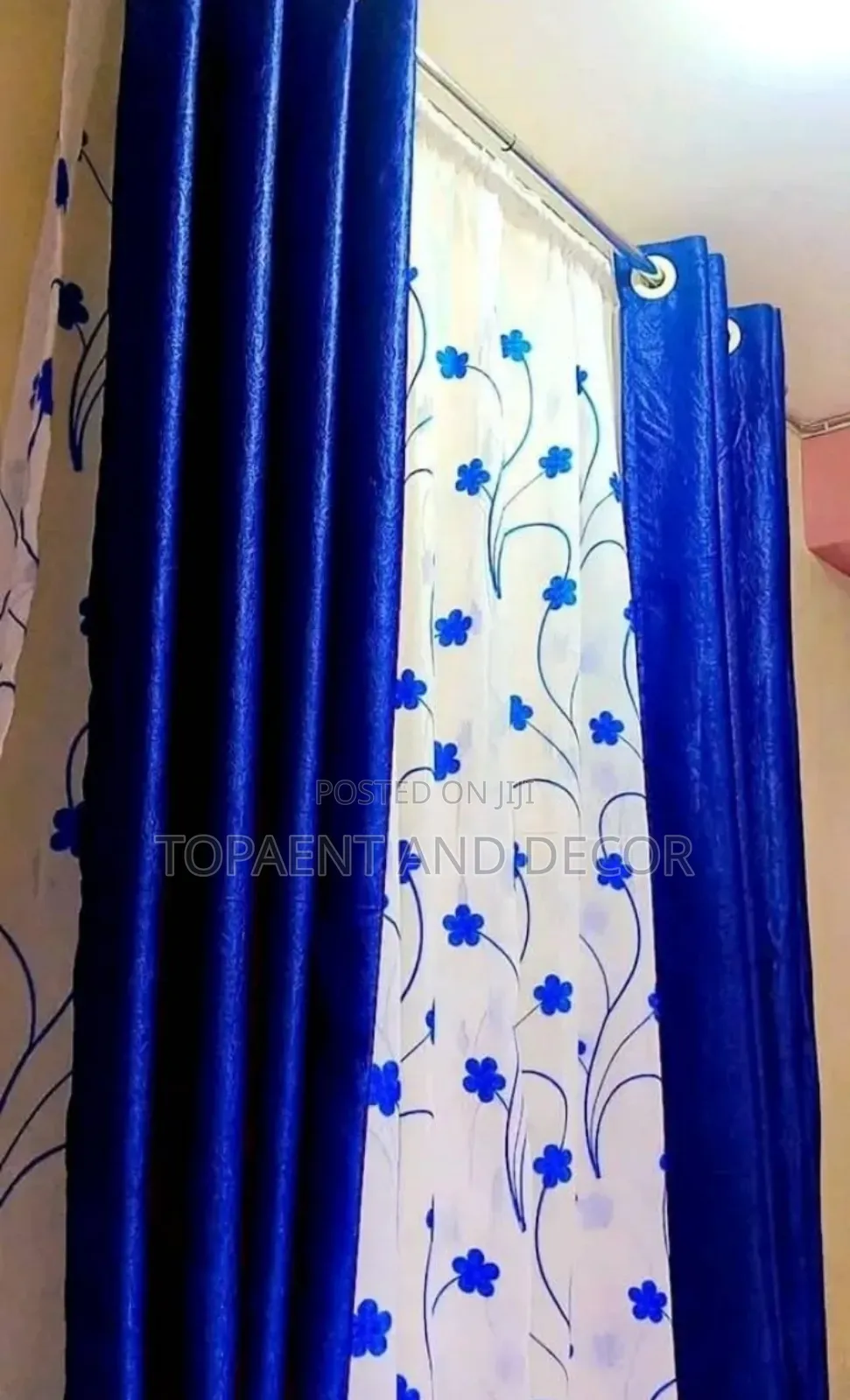 Elegant Blue Living Room Curtains With Premium Quality