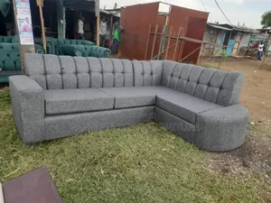 Grey L-Shaped Sofa