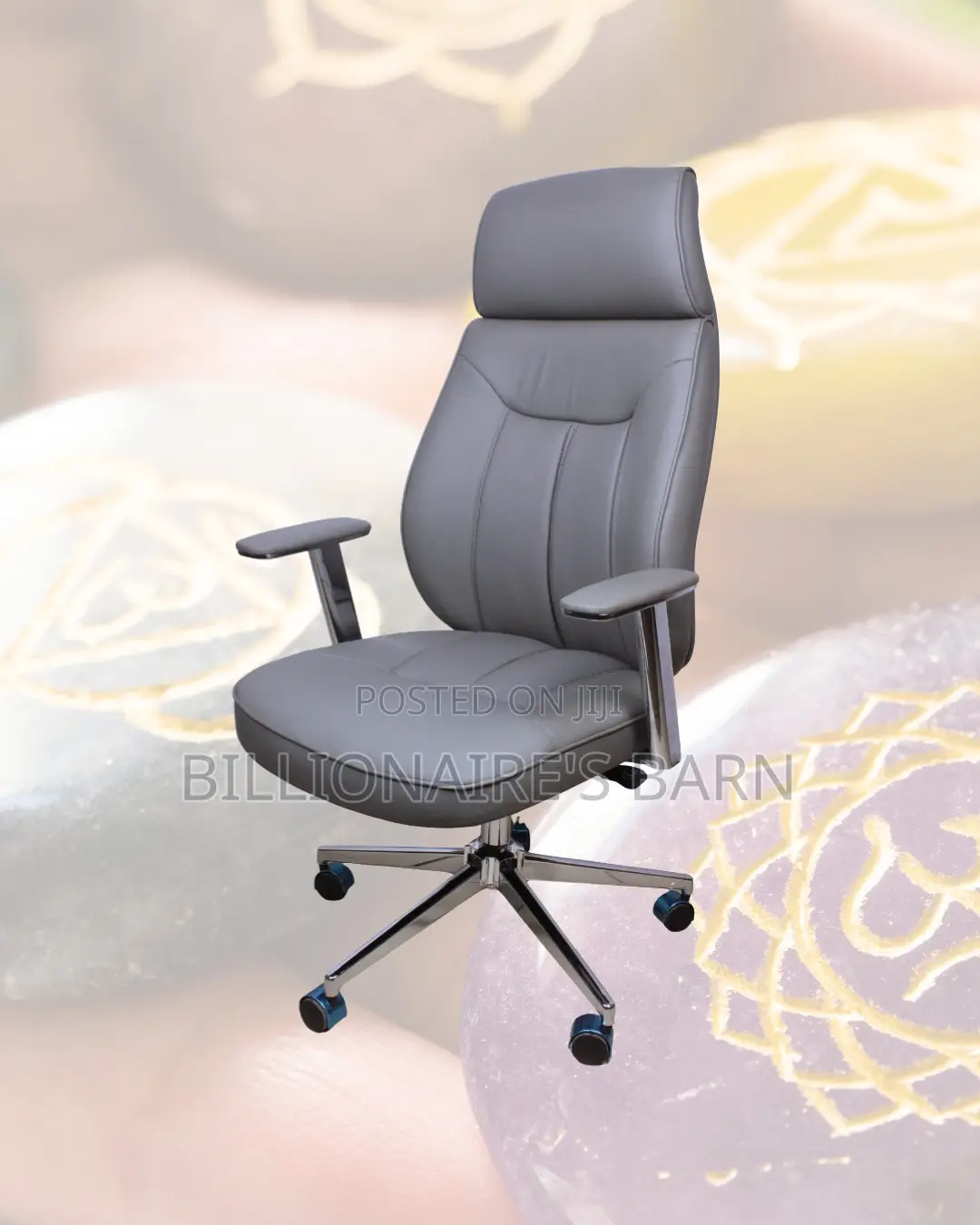 Durable Chair Leather Executive High-Density Foam | Delivery Available