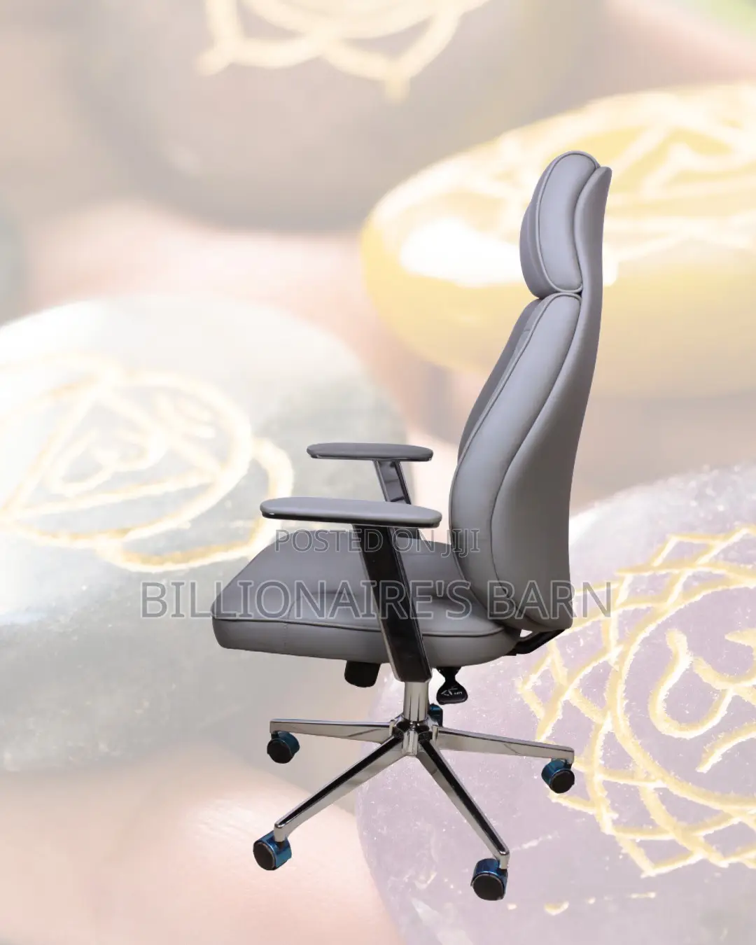 Durable Chair Leather Executive High-Density Foam | Delivery Available