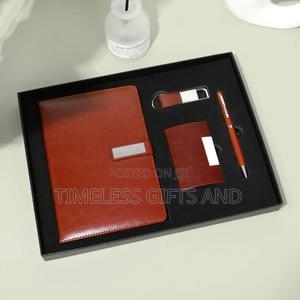 Brown Notebook Pen Card Holder Key Holder Corporate Gift Package