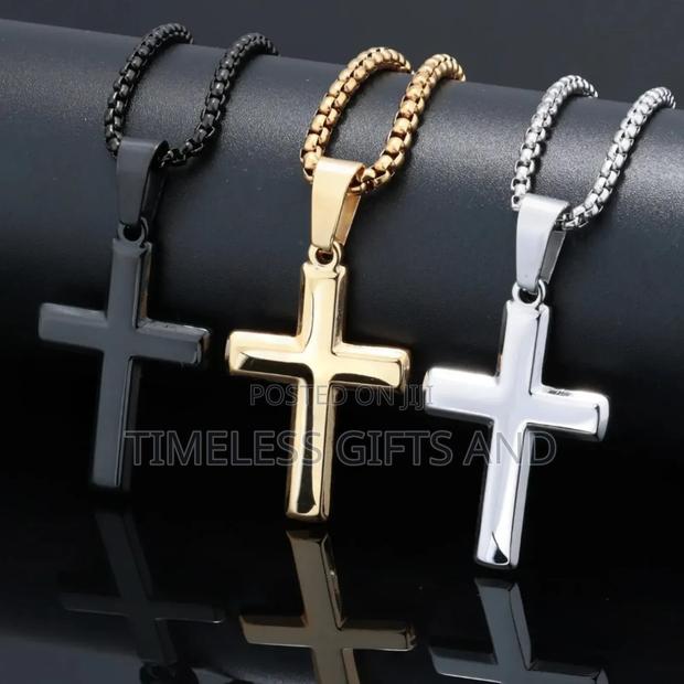 Cross Pendant Long Necklace For Men - main view