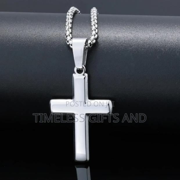 Cross Pendant Long Necklace For Men - thumbnail 2