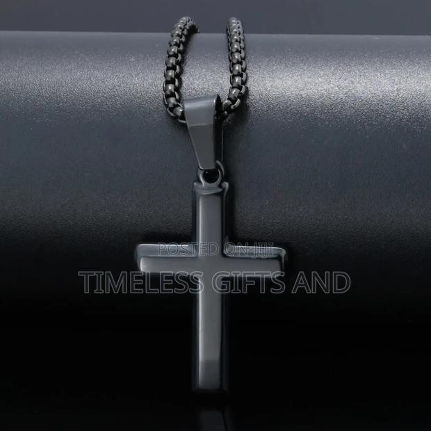 Cross Pendant Long Necklace For Men - thumbnail 3