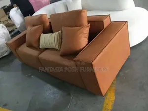 2 Seater Modern Brown Sofa - Free Delivery