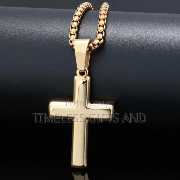 Cross Pendant Long Necklace For Men - thumbnail 4