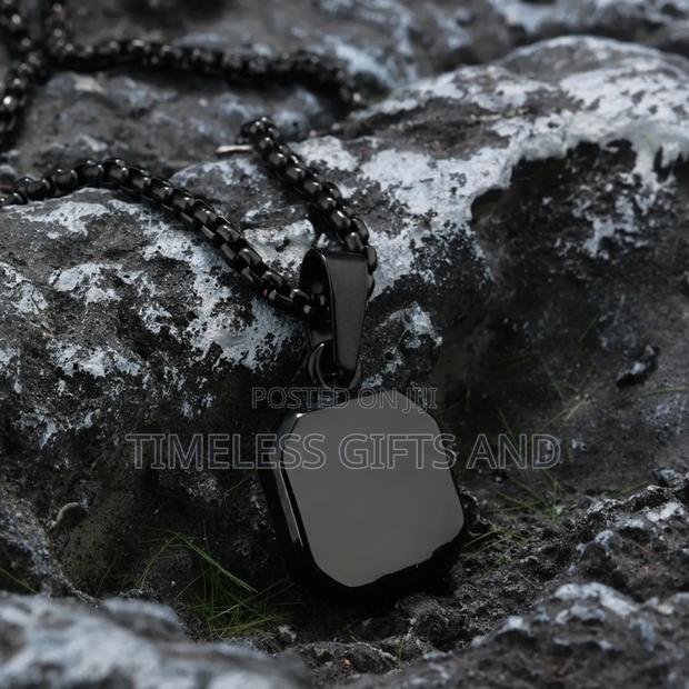 Blackgold Silver Pendant Long Chain Necklace for Men - thumbnail 2