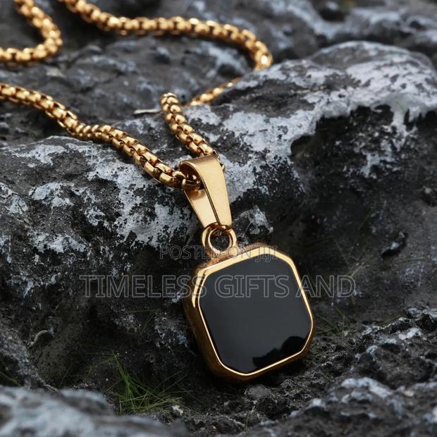 Blackgold Silver Pendant Long Chain Necklace for Men - thumbnail 3