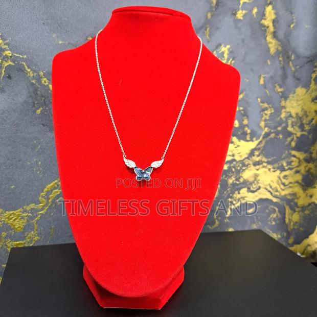 Ladies Silver Blue Necklace - thumbnail 5