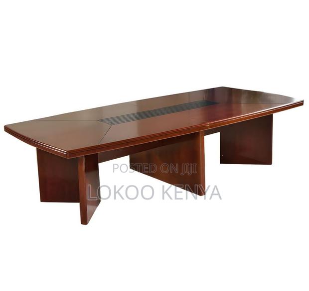 Office Table; 3 M Mahogany Executive Conference Meeting Table - thumbnail 2