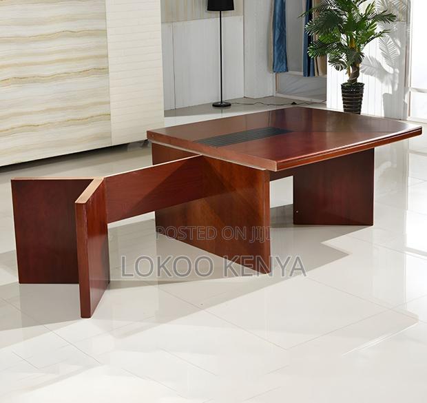 Office Table; 3 M Mahogany Executive Conference Meeting Table - thumbnail 4