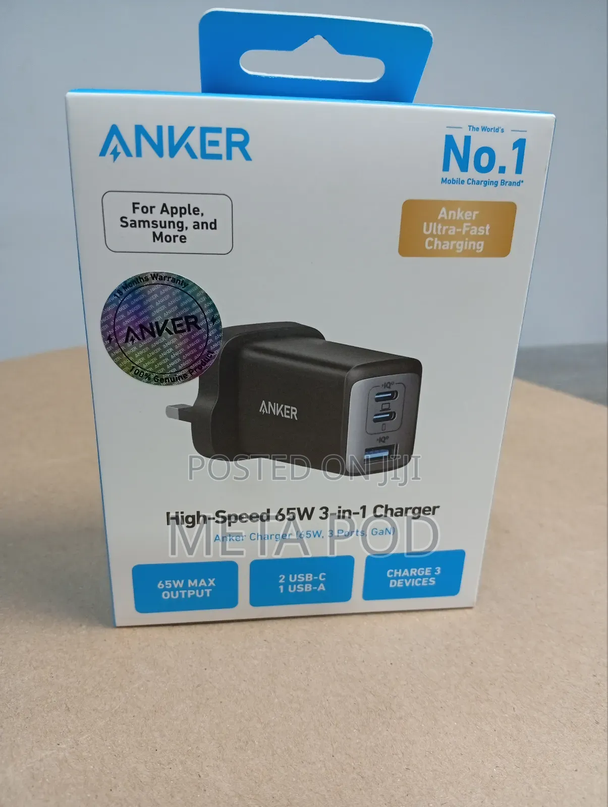 Anker High Speed 65w 3 in 1 Charger