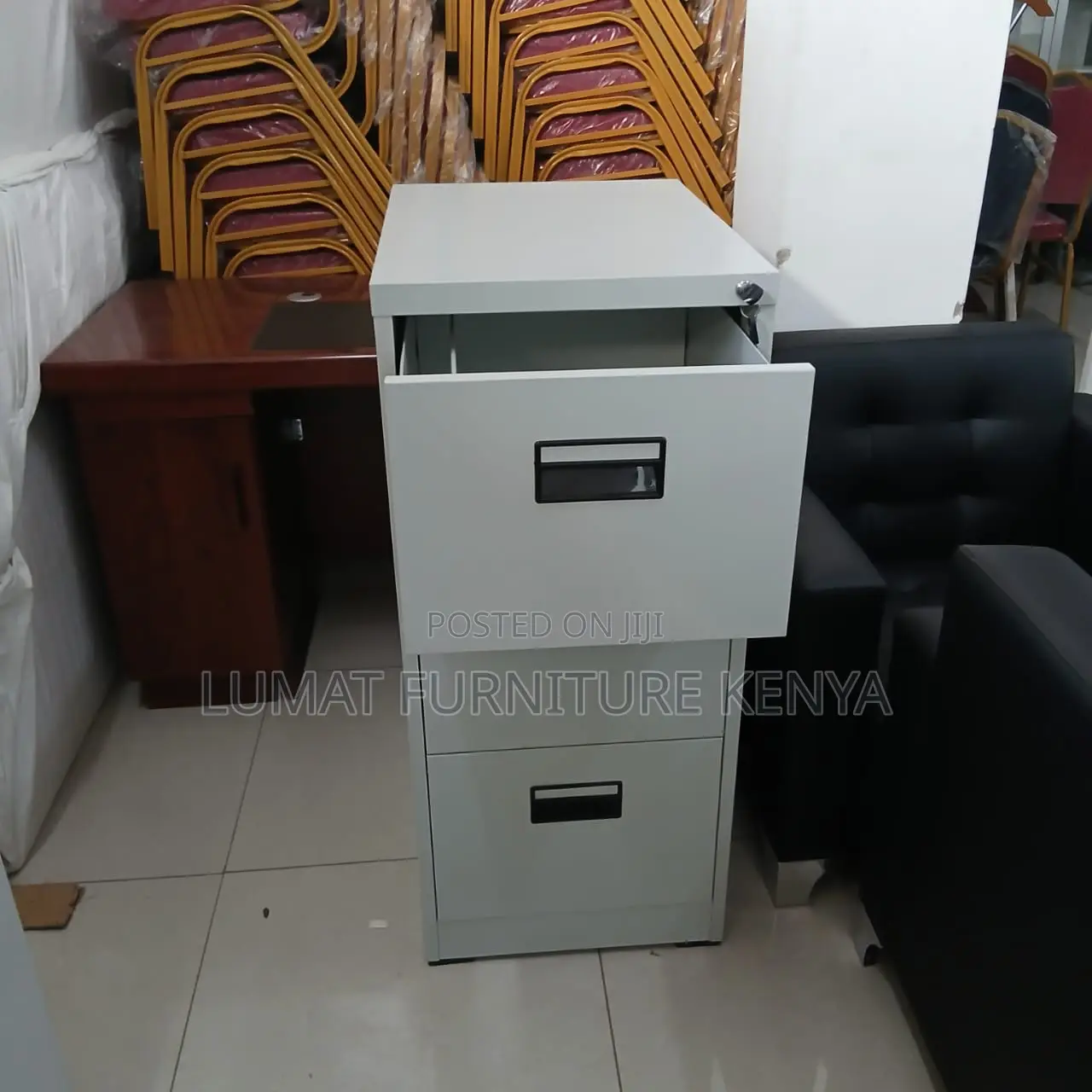 New 3 Drawer Metallic Filing Cabinet