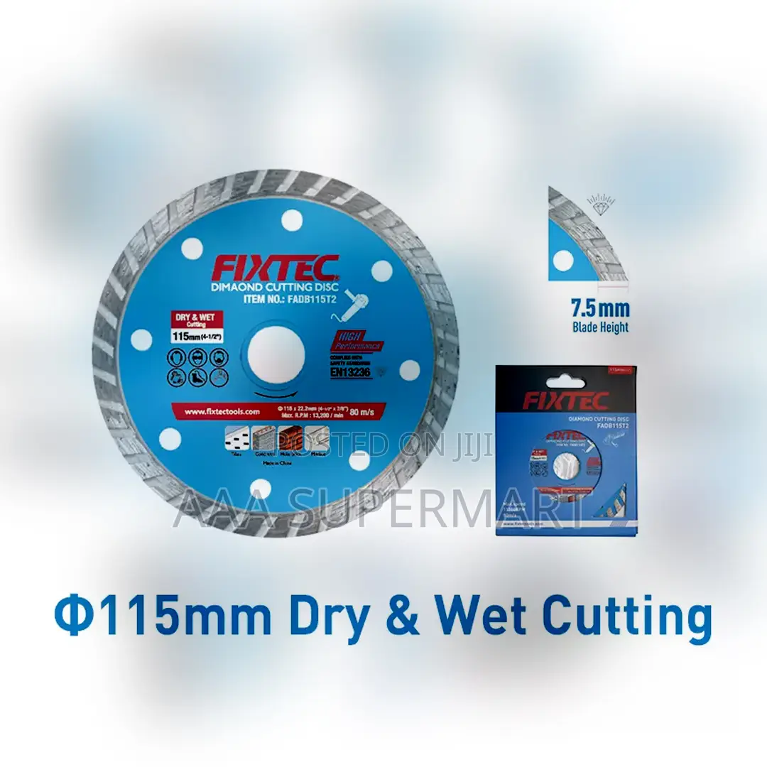 Fadb115t2 Diamond Cutting Blade Turbo - Wet & Dry Cutting Fixtec