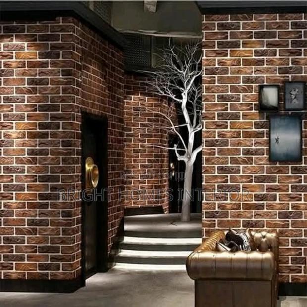 Brown Bricks Wallpaper Simple Design Wallpapers