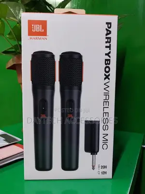 The JBL Partybox Wireless Mic Set Two Wireless Microphones.