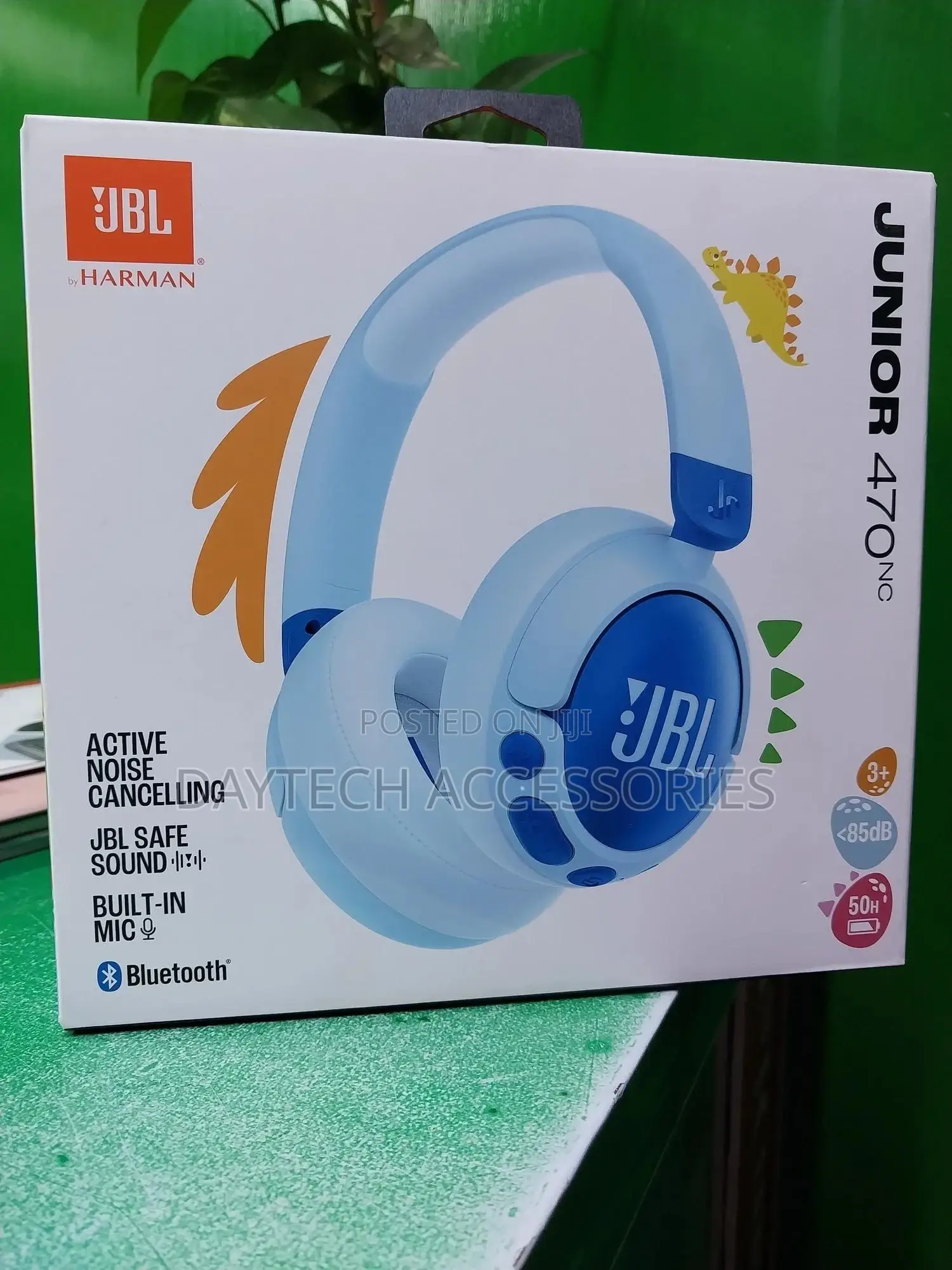 The JBL Junior 470nc Wireless Over-Ear Noise-Cancelling Headphones.
