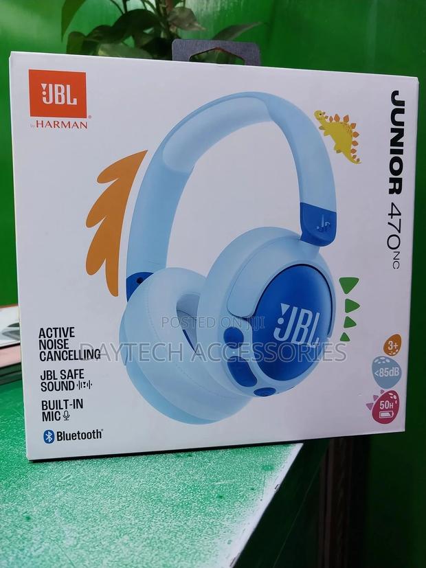 The JBL Junior 470nc Wireless Over-Ear Noise-Cancelling Headphones.