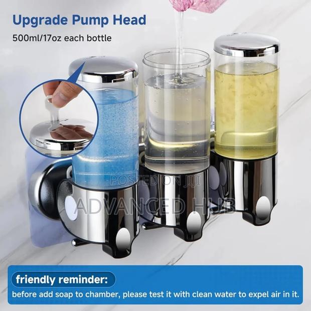 Wall Mounted Multi-Chamber Soap Dispenser - thumbnail 2