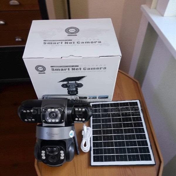 V380 Pro 12mp 4g Solar Triple Lens PTZ Camera With 24/7 Color Night
