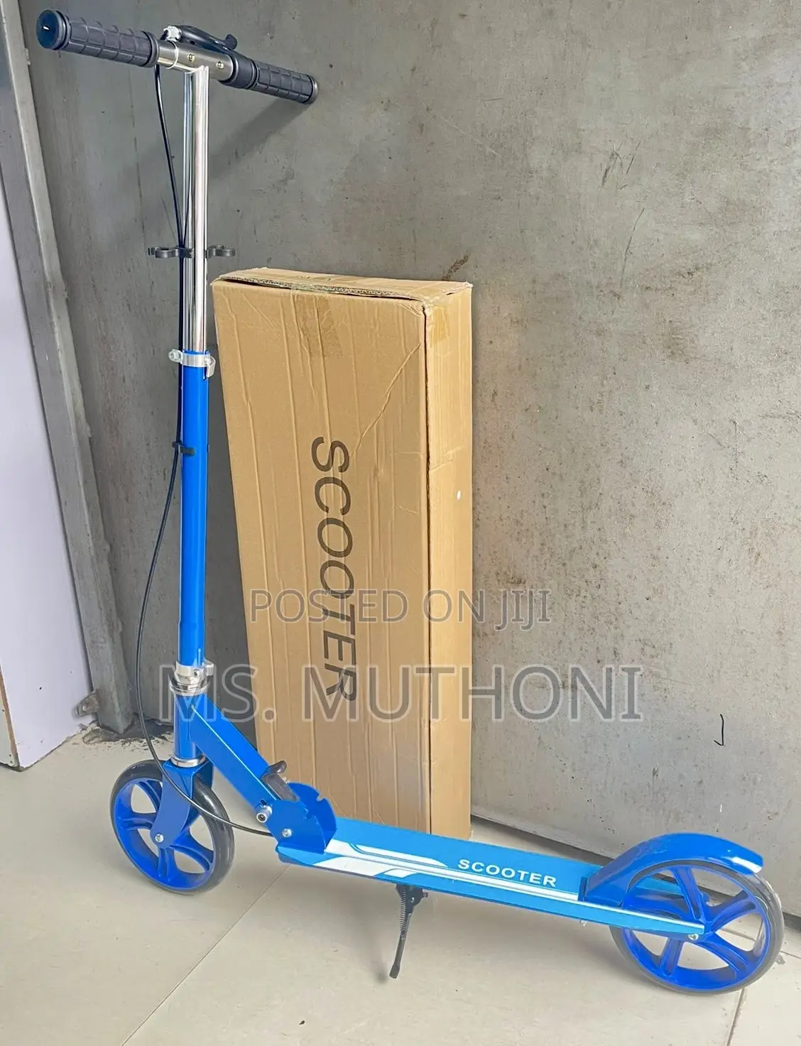 Metallic Foldable Children's / Adult Scooter With Handbrakes