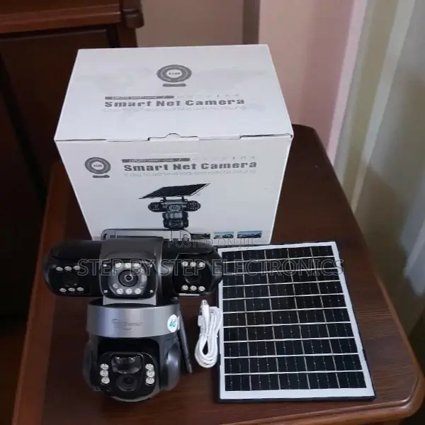 V380 Pro 12mp PTZ Triple Lens Solar Camera With Dustproof Ip66 Design