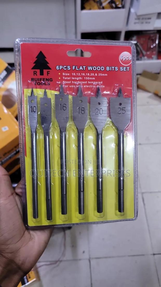 Flat Bits Set/ 6pcs Flat Wood Bits Set - main view