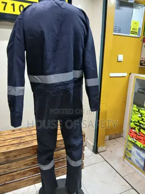 Dark Blue Reflector Safety Overall Dirt and Tear Resistant