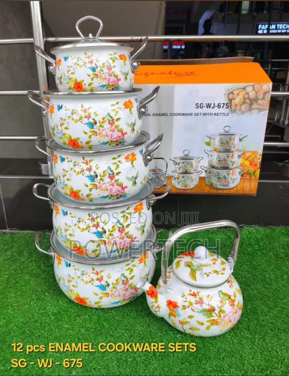 12 Pc Enamel Cooker Ware Set