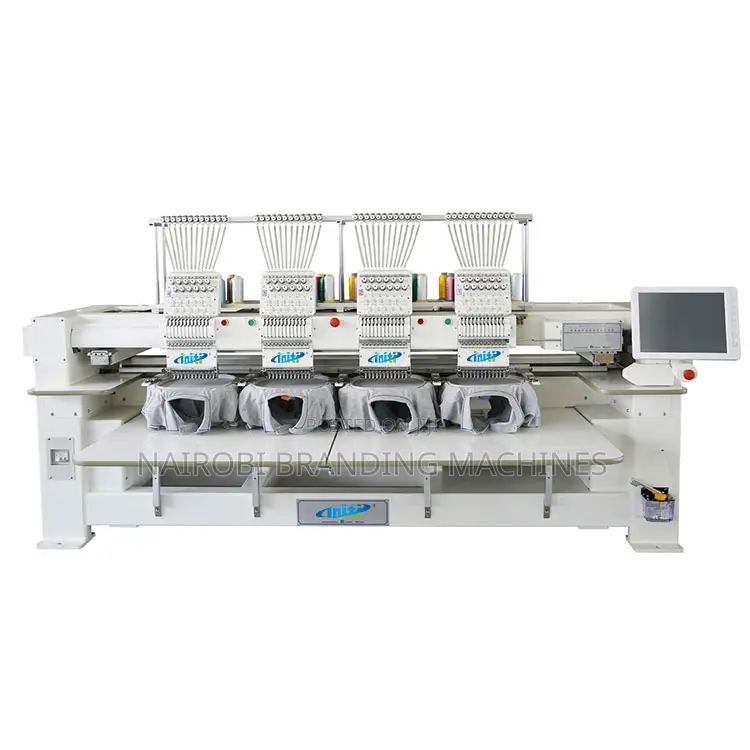 4 Head 9/12/15 Needles Hat Embroidery Machine 1yr Warranty