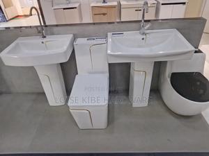 Gold and White Toilet Set Available