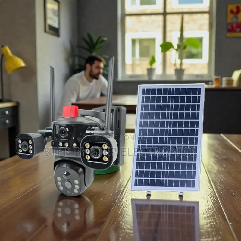 Premium 4g Solar Camera Multiple Lens Light Alarm Siren Waterproof