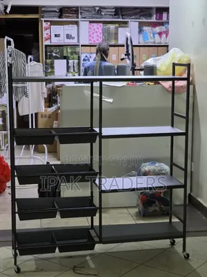 *Multifunctional Strong Metallic Kitchen Rack Movable