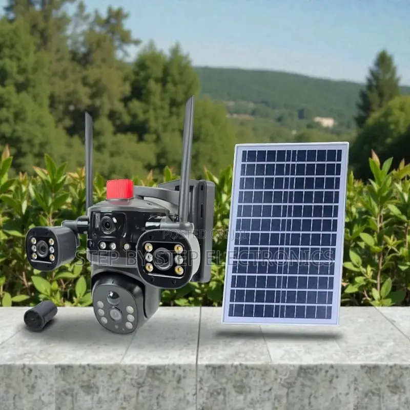 4g Solar Camera Multiple Lens Light Alarm Siren Quality Ensured