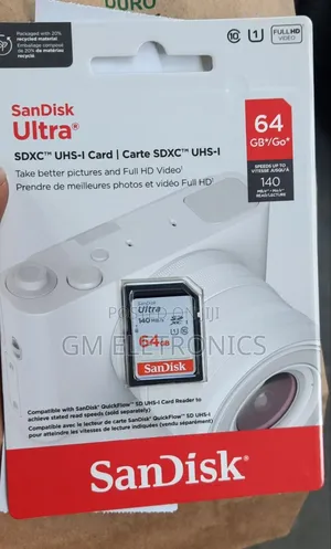 Original 64gb Ultra (140mb/S) Uhs-I SDXC Memory Card (Class 10).