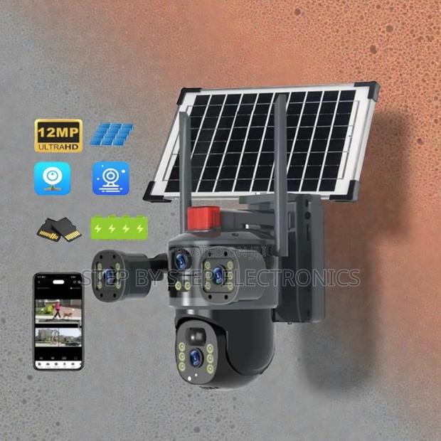4g Solar Camera Multiple Lens Light Alarm Siren Stable Performance