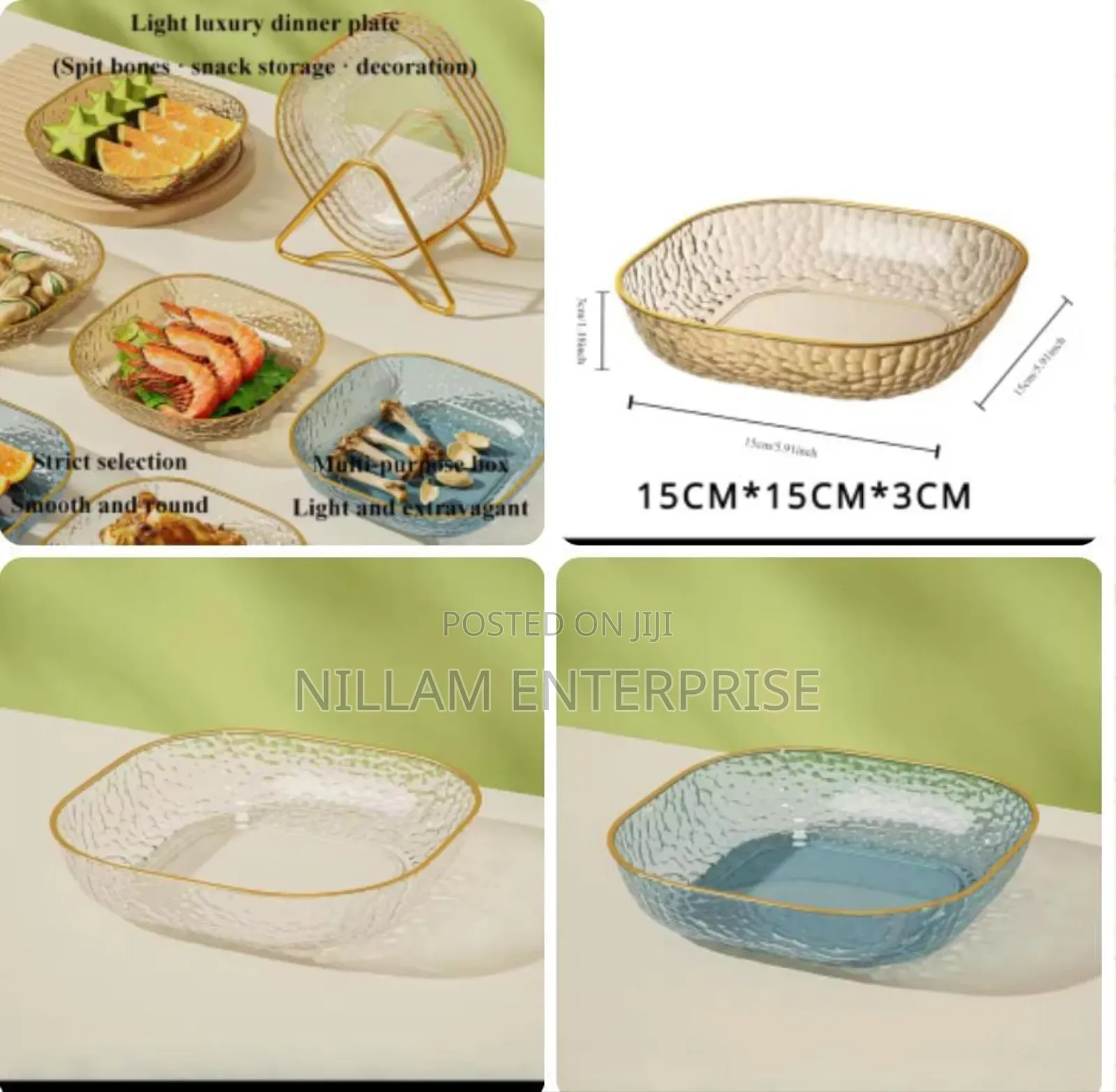 Mini Acrylic Salad Plates 5pcs