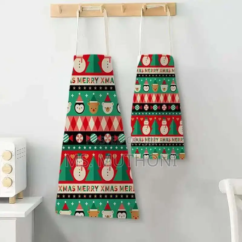 Christmas Themed Kitchen Aprons for Ladies Men Kids*