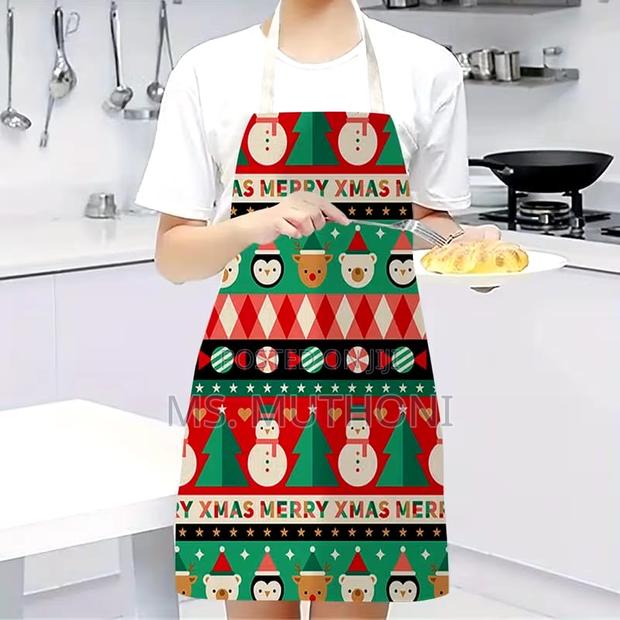 Christmas Themed Kitchen Aprons for Ladies Men Kids*