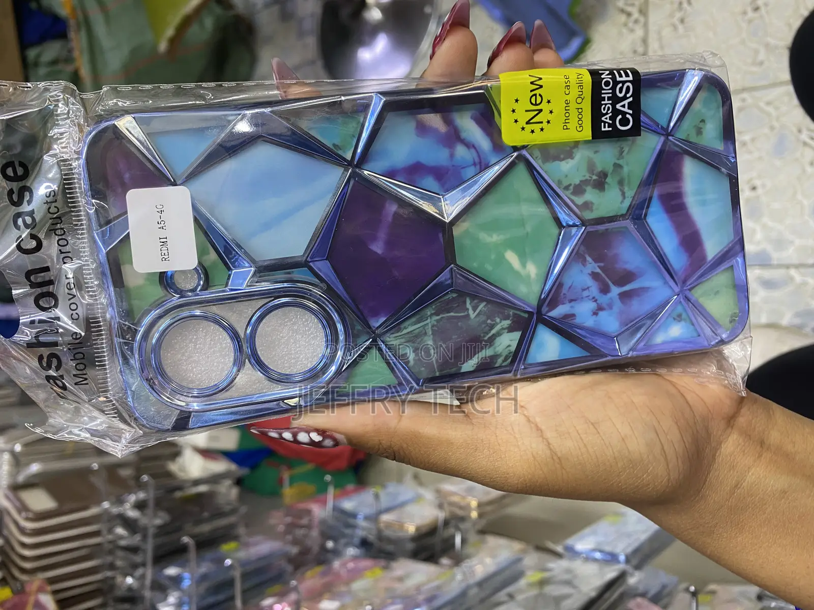 Shark Geometric Diamond Pattern Phone Case for for Redmi A5