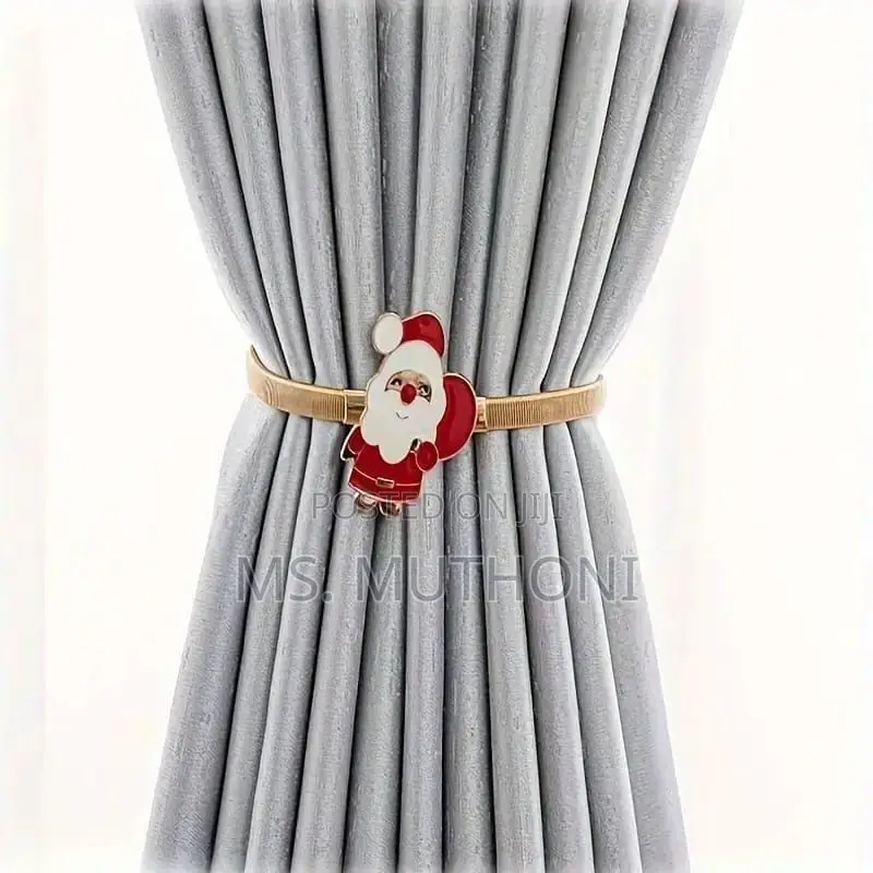 A Pair Christmas Themed Spring Curtain Holders/Tie-Backs*